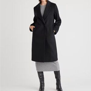 Quince Classic Black Pea Coat